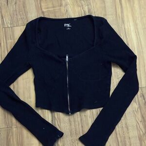 Women's Black Long Sleeve Top